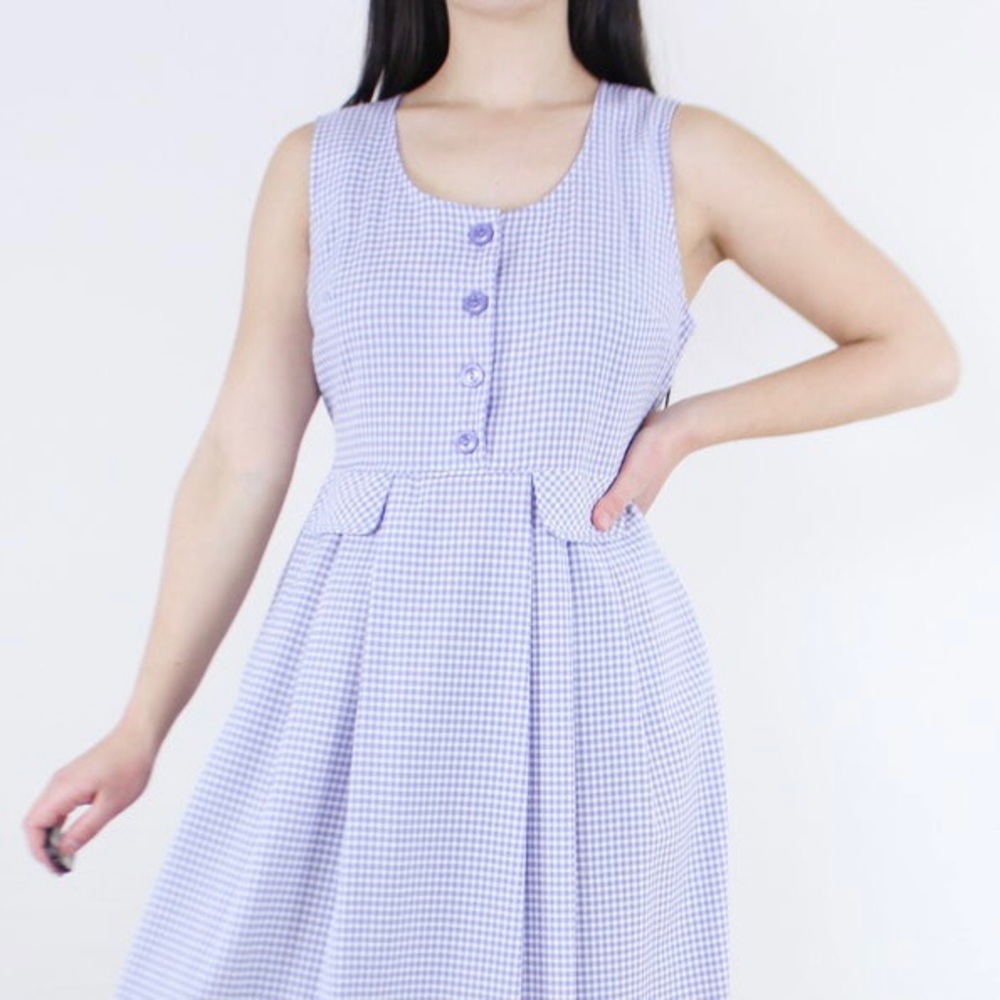 Vintage 90s Kathie Lee Gingham Maxi Dress